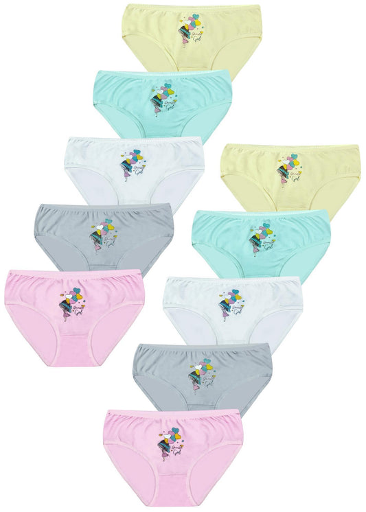 10er Set Mädchen Slips - Herz - Bunt