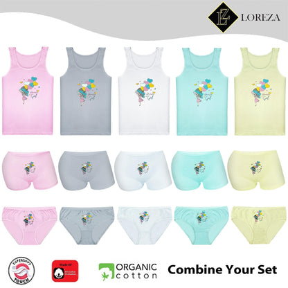 5er Set Mädchen Pantys - Herz - Bunt