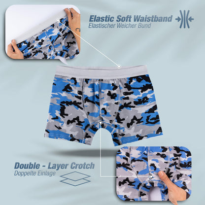 10er Set Jungen Boxershorts - Camouflage - Bunt