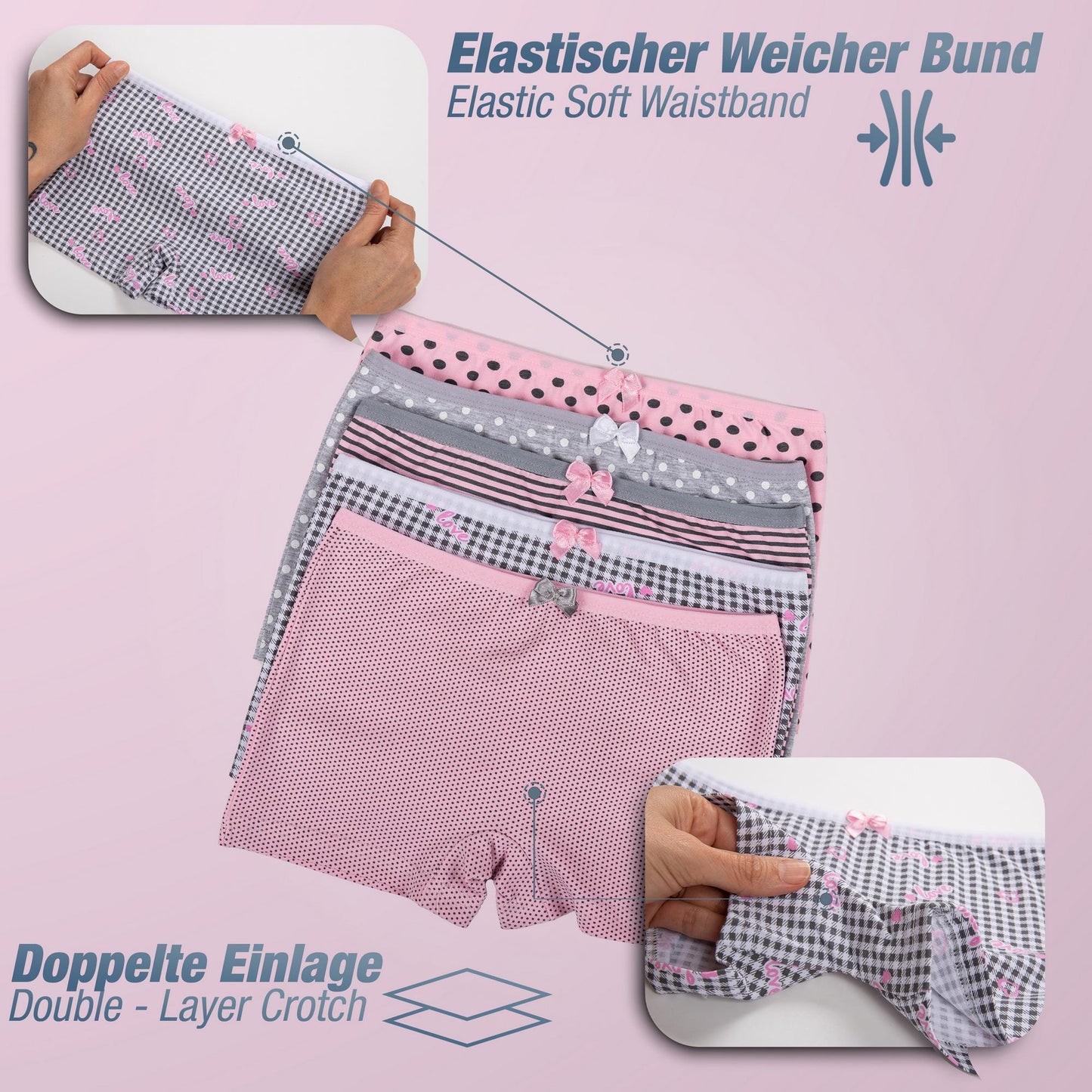 10er Set Mädchen Pantys - Mix - Bunt