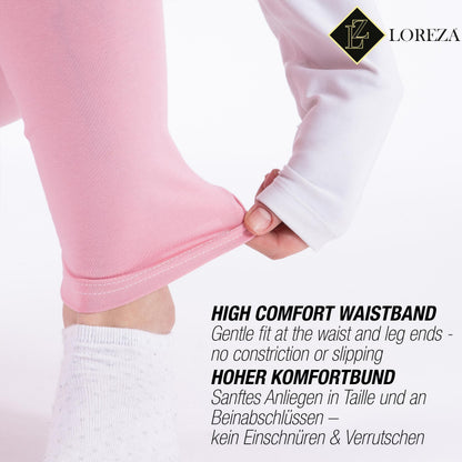 3 Mädchen Leggings Set lang Baumwolle blickdicht Freizeithose elastisch