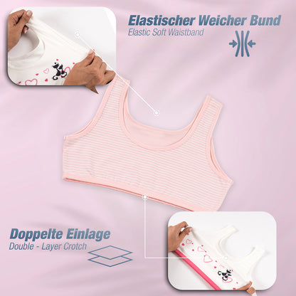 5er Set Mädchen Bustier BH - Mix - Bunt