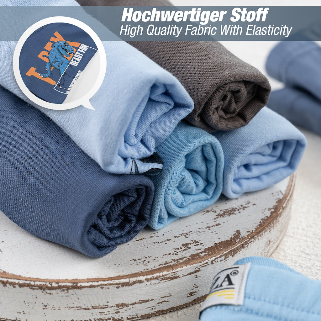 10er Set Jungen Boxershorts Baumwolle - Dino- Bunt