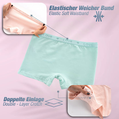 10er Set  Mädchen Pantys Boxershorts - LOVE - Bunt