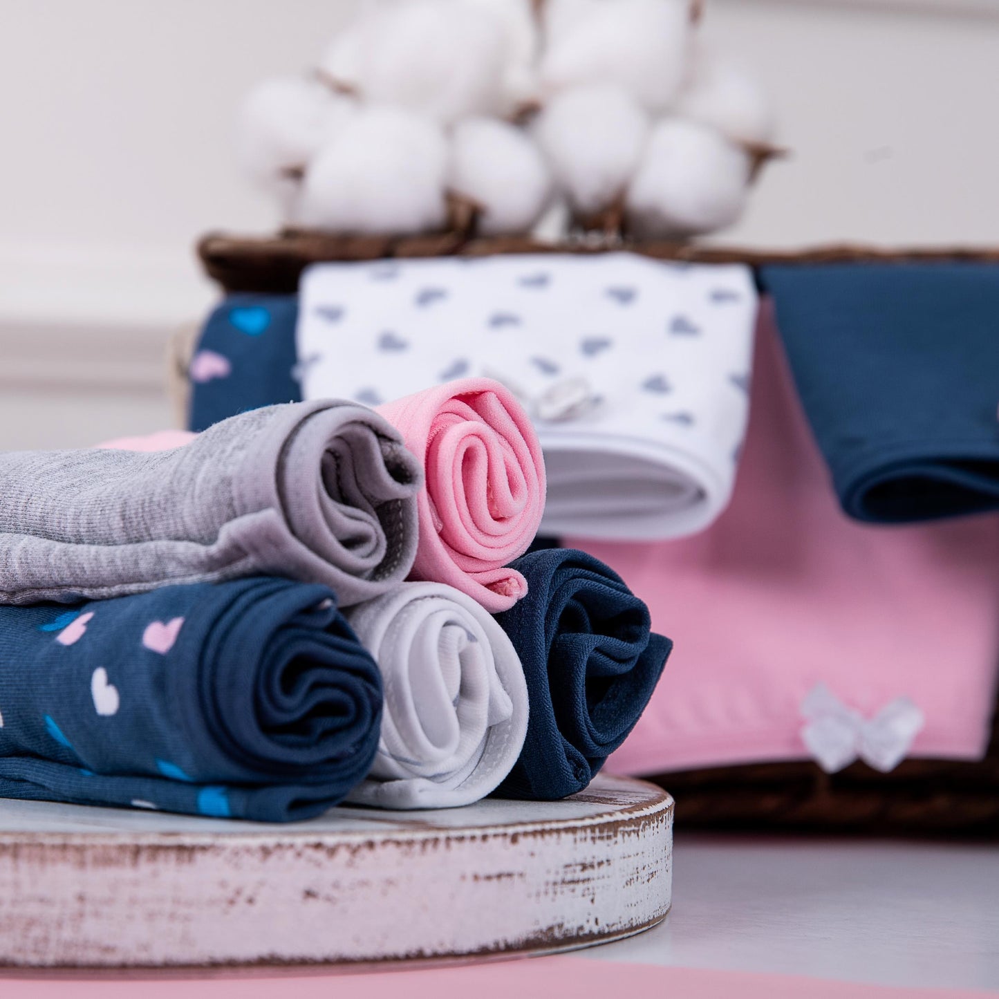 10er Set Mädchen Slips - Herz - Bunt