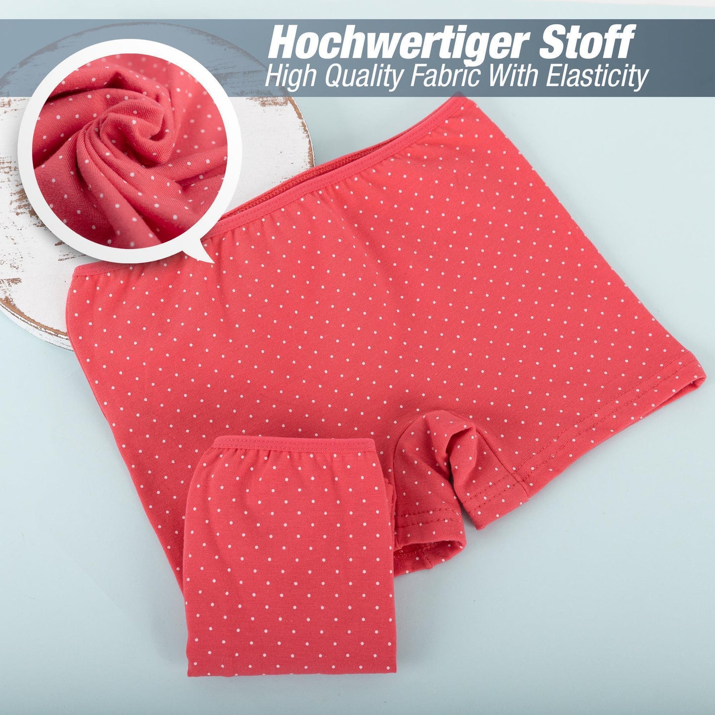 10 Mädchen Pantys aus Baumwolle Unterwäsche - Punkte