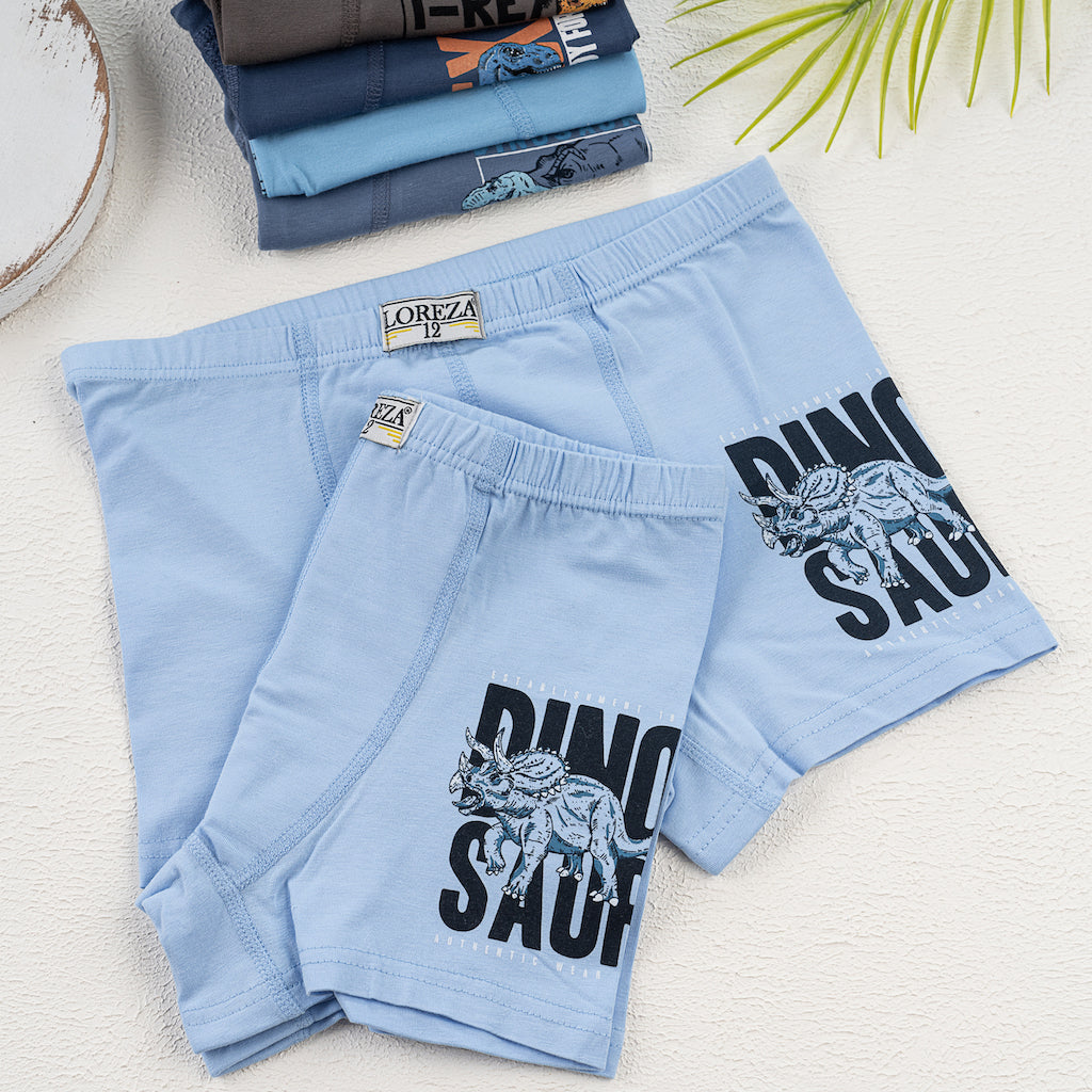 10er Set Jungen Boxershorts Baumwolle - Dino- Bunt