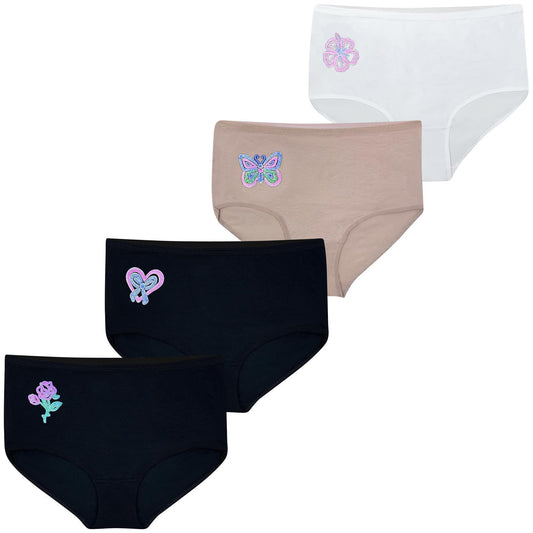 4 Damen Taillenslips aus Baumwolle 2XL-7XL