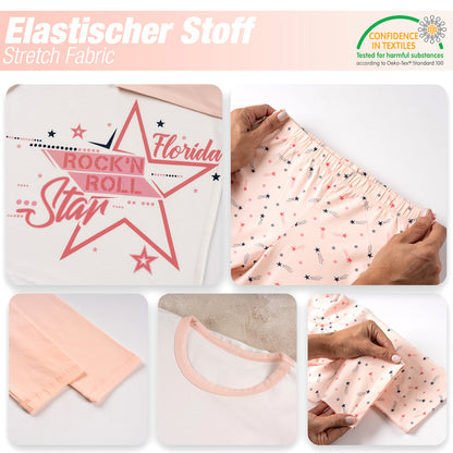 Mädchen Schlafanzug zweiteilig Set Langarm - Star