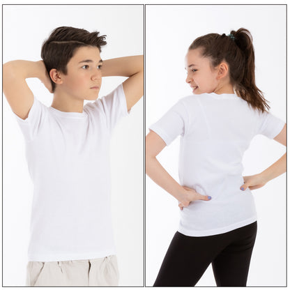 Jungen & MÃ¤dchen Unterhemden Kurzarm Shirt - T-Shirt 100% Baumwolle UnterwÃ¤sche