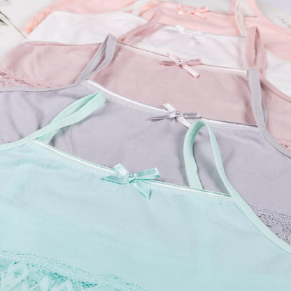 5er Set Mädchen Bustier BH - Spitze - Bunt