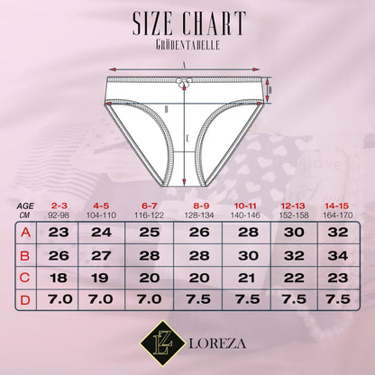 7er Set Mädchen Slips - Mix - Bunt