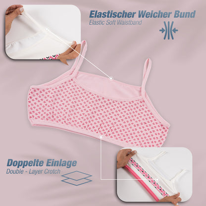 5er Set Mädchen Bustier BH - Mix - Bunt