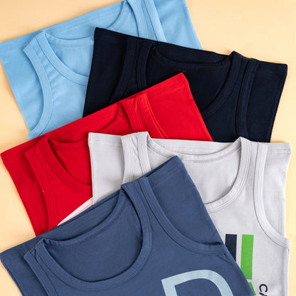 5 Jungen Unterhemden Mix - Bunt