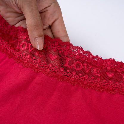 6er Set Pantys - Spitze Love - Bunt