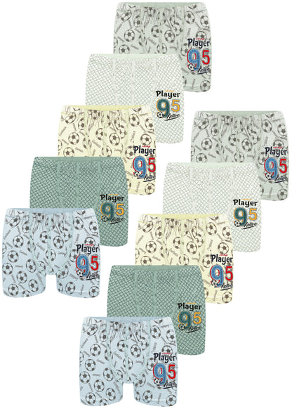 10er Set Jungen Boxershorts - Player - Bunt