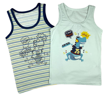 5er Set Jungen Unterhemden - Dinosaurier - Bunt
