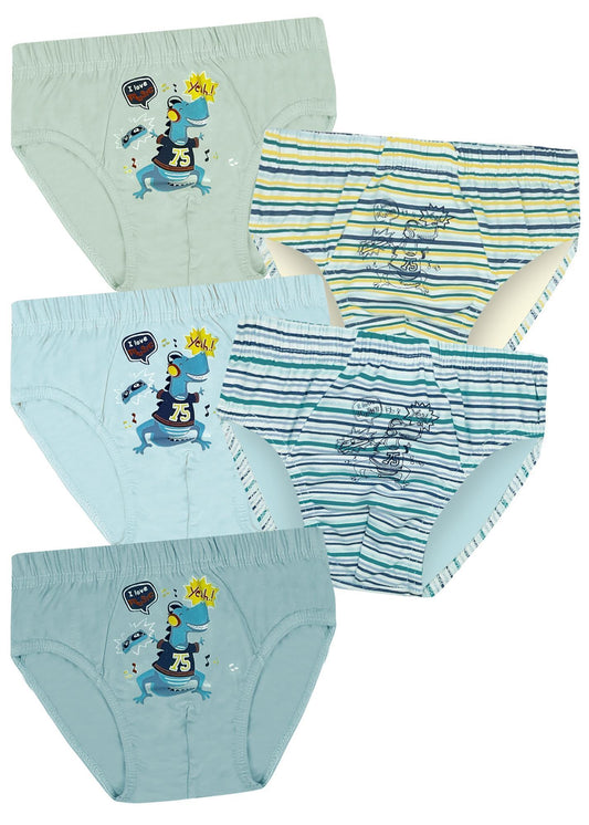 5er Set Jungen Slips - Dino - Bunt