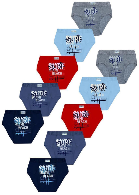10er Set Jungen Slips- Surf - Bunt