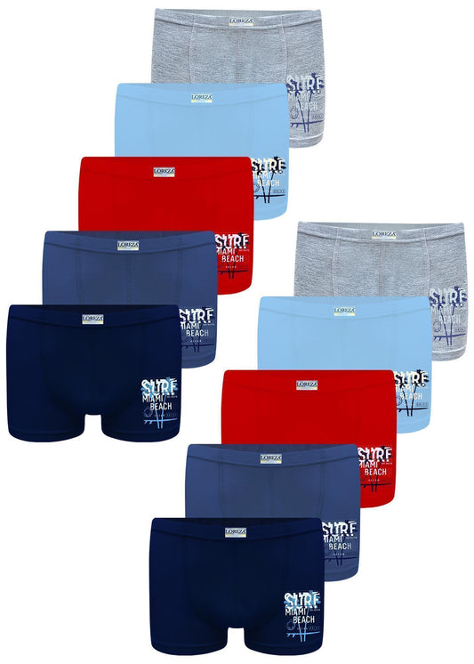 10er Pack Jungen Boxershorts - Surf - Bunt