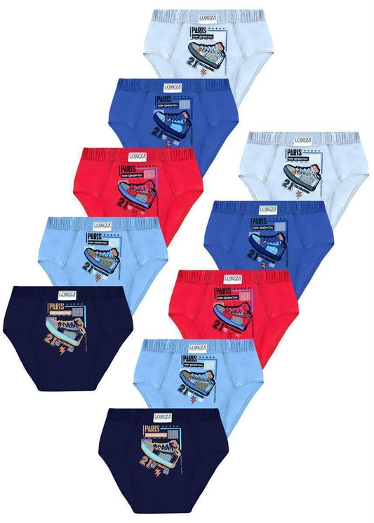10er Set Jungen Slips - Paris - Bunt