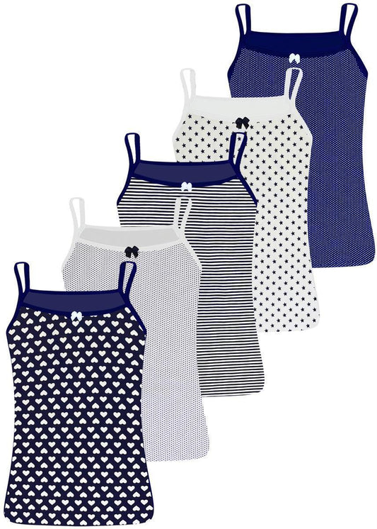 5er Set Mädchen Unterhemden - Mix - Bunt