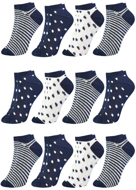 12 Paar Mädchen Kurzsocken - Mix - Bunt