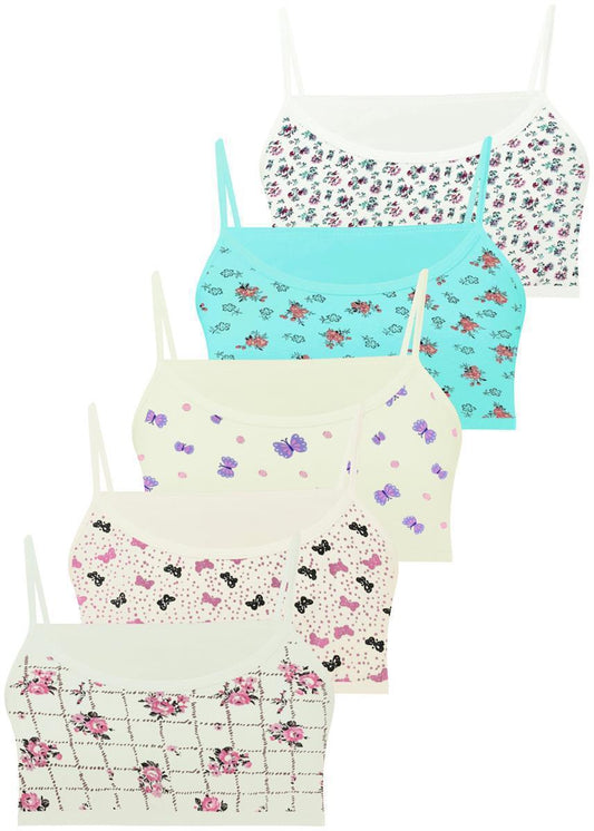 5er Set Mädchen Bustier BH - Mix - Bunt