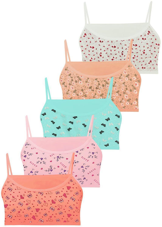 5er Set Mädchen Bustier BH - Mix - Bunt