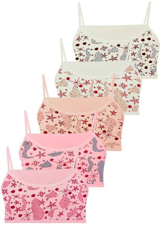 5er Set Mädchen Bustier BH - Mix - Bunt