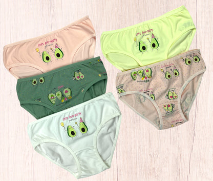 10er Set Mädchen Slips - Avocado - Bunt