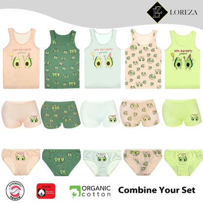 10er Set Mädchen Slips - Avocado - Bunt