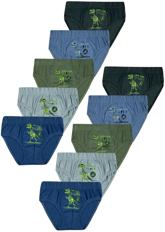 10er Set Jungen Slips - T-Rex - Bunt