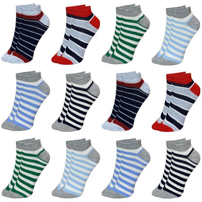 12 Paar Jungen & Mädchen Kurzsocken - Basics - Mehrfarbig