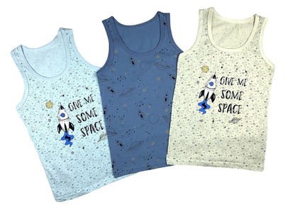 5er Set Jungen Unterhemden - Space - Bunt